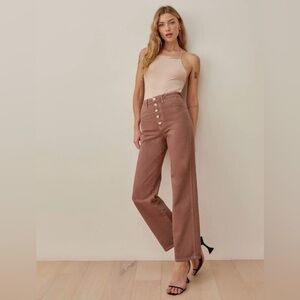 Reformation Lexi High-Rise Wide Leg Jeans in Rye